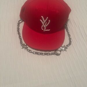 YVL PLAYBOI CARTI fitted cap red